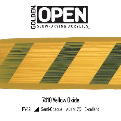 GOLDEN OPEN Slow-Drying Acrylics, Yellow Oxide, 5 fl. oz. Tube - color: Yellow Oxide, size: 5 Fl Oz (Pack of 1)