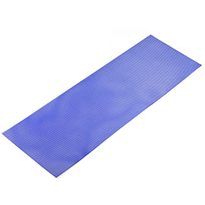 AggAuto Universal 40"x13" Car Grill Mesh 3x6mm Rhombic Hole Blue | Aluminum Alloy Automotive Grille Insert Bumper, One of the Most Multifunctional Shape Grids 100x33cm - size: 3x6mm Rhombus - Blue
