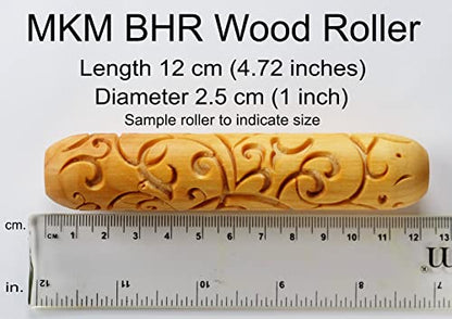 MKM Pottery Tools Wood Big Hand Rollers for Clay (BHR-13 Stars and Moons) - color: BHR-13 Stars and Moons