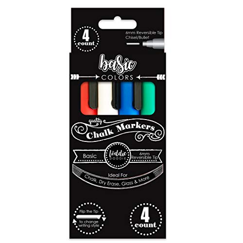 Loddie Doddie Chalk Markers, Liquid Chalk, Chalkboard Calendar, 4 Pack - size: 1 Count (Pack of 4)