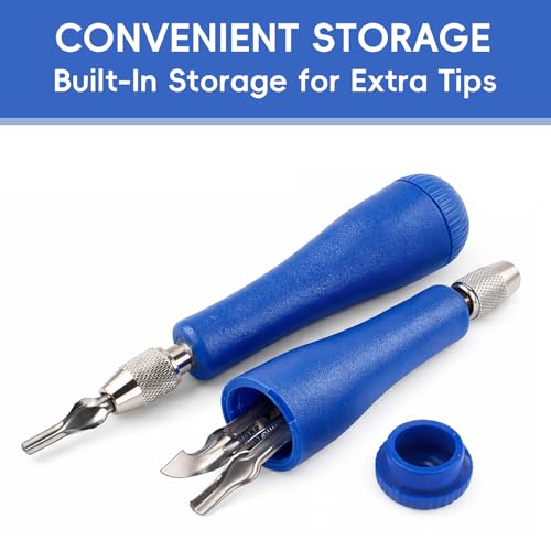 Falling in Art Block Cutters with 6 Type Blades &2 Plastic Storage Handles - style: 6 Type Blades &2 Handles