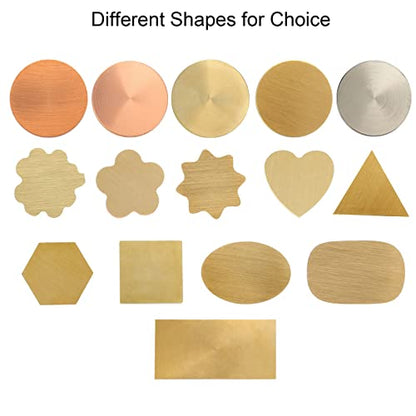 PATIKIL Round Blank Wax Seal Stamp, 6Pcs Removable Brass Head | without Carving Wooden Handle Retro for Envelope Invitation Wine Packing Gift Wrapping, Style 1