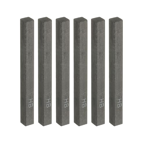 PATIKIL Compressed Charcoal Sticks, 6 Pack HB Grade Art Supplies Sketch Square Stick for Artist Drawing Sketching Shading Painting, Black