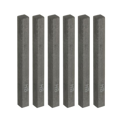 PATIKIL Compressed Charcoal Sticks, 6 Pack HB Grade Art Supplies Sketch Square Stick for Artist Drawing Sketching Shading Painting, Black