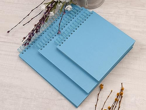 potricher 10 x 10 Inch DIY Scrapbook Photo Album 80 Pages, Blue - color: Blue, size: 10 Inch 80 Pages