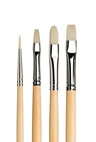 da Vinci Oil & Acrylic Series 5225 Top Acryl Long-Handled Paint Brush Set, Multiple Sizes, 4 Brushes (Series 7182, 7482, 7782) - style: Top Acryl Starter Set