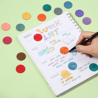 Mr. Pen- Round Transparent Sticky Notes, 1.1” Diameter, 14 Pads, 560 Sheets - color: Retro, size: 560 pcs