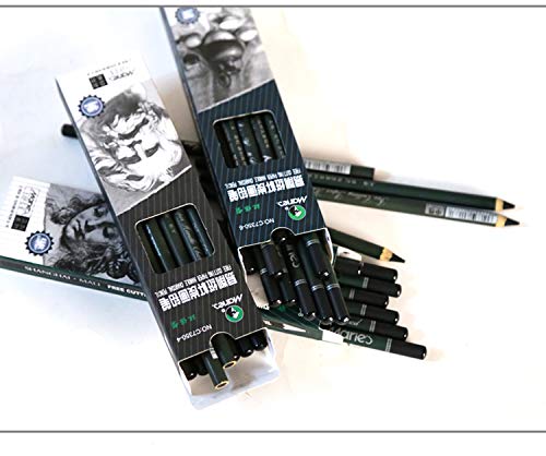 Charcoal Pencil Set - 12pcs/pk - Black Free Cutting Paper Handle Charcoal Pencil C7350 (Super Soft) - style: Super Soft