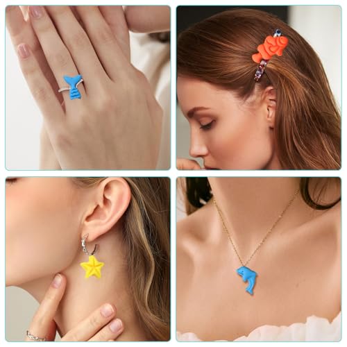 ORIGACH 16 Pcs Ocean Animal Clay Cutters Set | Turtle Starfish and More Sea life Shapes Polymer Clay Cutter for Earring Jewelry Making - style: Ocean Animal