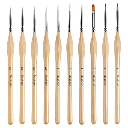 Small Paint Brush Set, 10 pcs Thin Paint Brushes for Fine Detailing