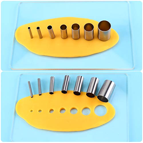 Honoson 23 Pcs Clay Sculpting Tools Set with Roller Cutters,Yellow | Acrylic Mat, Metal Round Cutters, Scraper Board, Ideal for Polymer Clay Crafts, Art Sculpting, Shaping and Modeling Projects - color: Yellow
