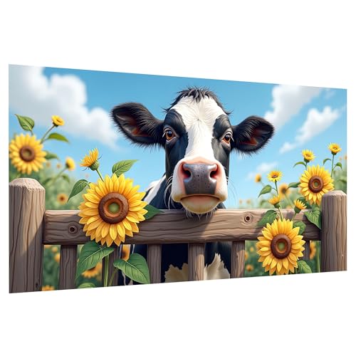 JOOZ Large Diamond Painting Kits for Adults, 5D Cow Diamond Art Kits - color: Cow 047