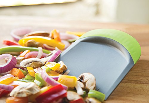 Fox Run Dough and Bowl Scraper, 4.75" Flat Edge Bench Scraper, Green | Durable & Dishwasher Safe Nylong & Silicone Bench Scraper | Easily Scrape Dough, Scrape Bowls & Cut Dough | Baking Gadget - style: Flat Edge Scraper