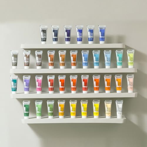 MEEDEN Heavy Body Acrylic Paint Set: 100ml/3.38oz x 40 Tubes Art Paint | Rich Pigment Art Craft Paints Set including 36 Colors & 4 x Titanium White for Adults Art Craft Canvas Painting - color: 37 Colors, size: Set