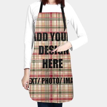 Giwawa Unisex Adult Apron Waterproof Stain Resistant Kitchen Cooking Apron with 2 Pockets for BBQ Grill Painting - color: Custom