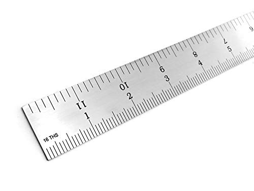 Benchmark Tools 466729 Rigid 4R 12 Inch Rigid 4R Machinist Rule with 1/8, 1/16, 1/32 and 1/64 Markings Tempered Stainless Steel with Brushed Finish Conforms to EEC-1 Accuracy Standards (1)