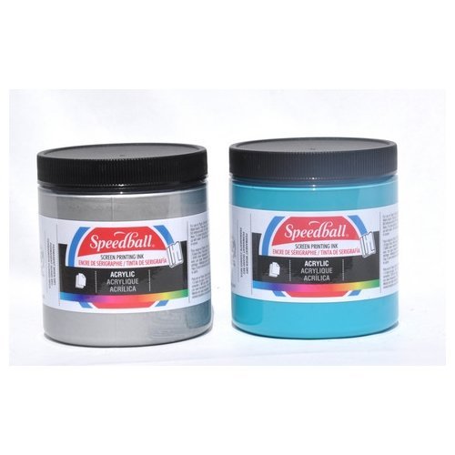 Speedball, 4690, Fluorescent Screen Printing Ink, 8 Fl oz., Lime Green - color: Lime Green