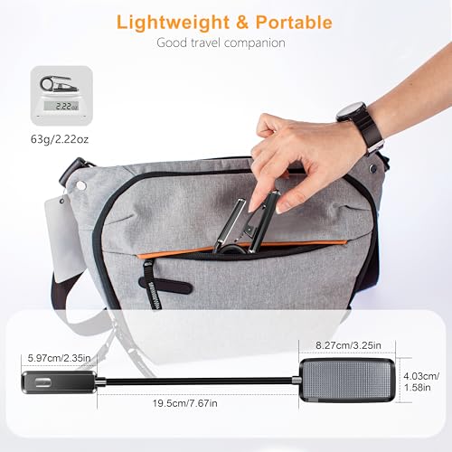 Gritin 9 LED Rechargeable Book Light for Reading in Bed | Eye Caring 3 Color Temps,Stepless Dimming Brightness,80 Hrs Runtime Small Lightweight Clip On Book Reading Light for Studying - color: ‎Black
