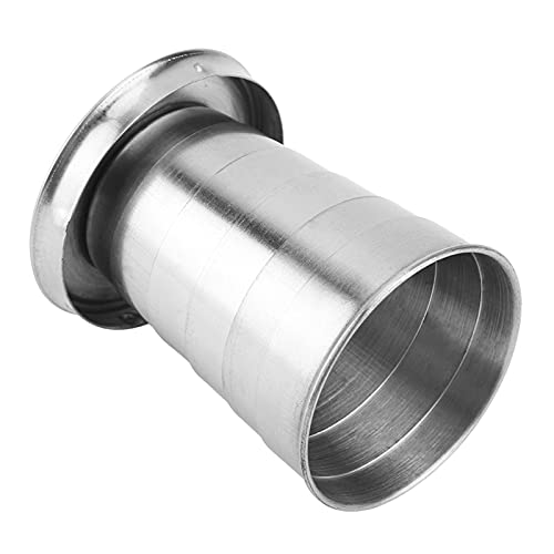 Stainless Steel Collapsible Cup, Camping Folding Cup Retractable Travel Mug with Lid Keychain Portable Drinking Outdoor Demountable Stackable Expandable Protective Cap for Hiking Picnic Coffee(S) - size: 2 Ounces