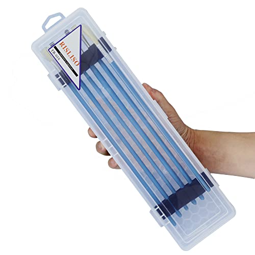 Paint Brush Box with Foam Insert & Lid for Long Handled Artist PaintBrush,Portable Miniature Hard Plastic Travel Watercolor Brush Holder Case Without Brushes - color: paint brush case 1 Pack, size: 13.58"L*2.55"W*1.57"H