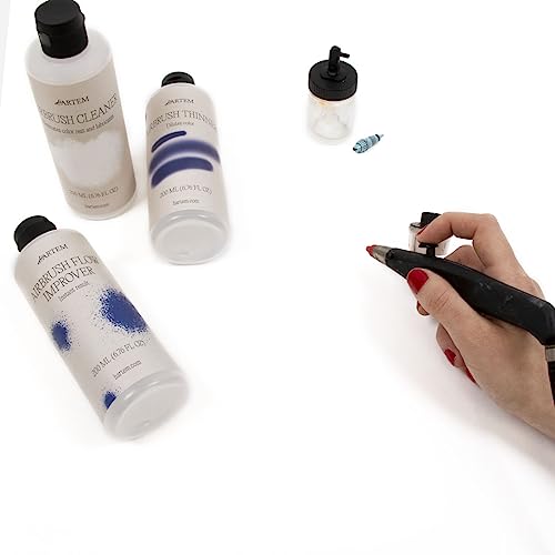 Hartem - Airbrush Thinner 200 ml (6.76 Fl Oz), Airbrush Paint Thinner with Anti-Spill Cap | Thins Paints, Increases Fluency and Delays Drying Inside the Airbrush - size: Airbrush Thinner 200ml (6.76 Fl Oz)
