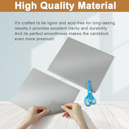 Silunkia 120 Sheets Shimmer Silver Cardstock 8.5 x 11 Craft Paper 92lb | Heavyweight Certificate Paper Card Stock for DIY Card Making, Wedding Invitations, Thank You Cards, Business Cards - color: Silver, size: 120 Sheets