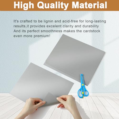 Silunkia 120 Sheets Shimmer Silver Cardstock 8.5 x 11 Craft Paper 92lb | Heavyweight Certificate Paper Card Stock for DIY Card Making, Wedding Invitations, Thank You Cards, Business Cards - color: Silver, size: 120 Sheets