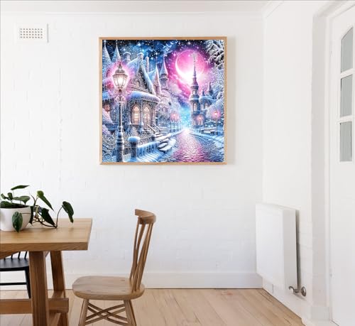 DIY Snow Landscape Diamond Art Kits for Adults, 5D Diamond Painting Kits - color: QY153