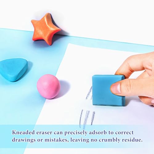 Smilo Kneaded Erasers for Artists, Moldable Putty, 8-Pack, 4 Colors - color: 4 Colors-1