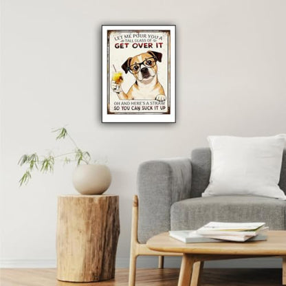 hill froeistung Dog Diamond Art Painting Kits for Adults | Glasses Diamond Art for Beginners, 5D DIY Full Drill Round Gem Art Craft Home Wall Decor Gift 12x16 inch,Animal