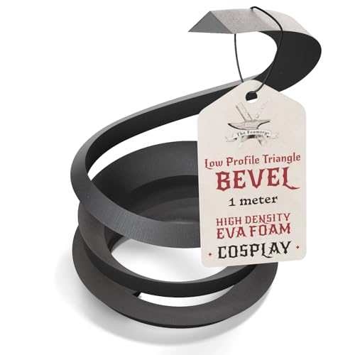 The Foamory Black EVA Foam Bevel Low Profile Triangle 5mm x 1M Long Dowel - color: 1 Pack: 1M Length - 05mm Thickness, style: Black - Triangle: Low Profile