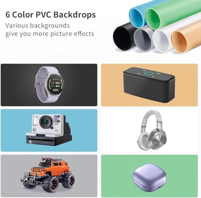 24W Light Box with Adapter, 16"x12" Lightbox for Product Photography | Dimmable LED Lights(CRI>97, 5500K), 6 Anti-Wrinkle Backdrops, Multi-Angle Shooting, Portable&Quick Setup, Unique Front Cover - size: 16*12*12 inch