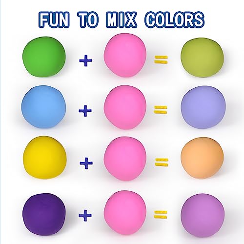 ifergoo 500g Pink Air Dry Clay, 1.1LBS DIY Creative Modeling Clay for Kids | Refill Foam Magic Clay for School Art & Craft Project, Slime Supplies, Ultra-light & Soft, Gift for Age 3-12 Boys & Girls - color: Pink/500g