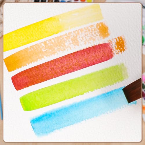 50 Sheets Watercolor Paper 6 x 8 Inch, 300 GSM Cotton Deckle Edge - size: 6 x 8inch