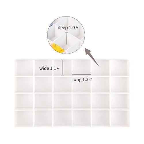 Transon Artist Paint Saver Palette 24 Wells with 1 Fine Paintbrush - size: 24 Wells