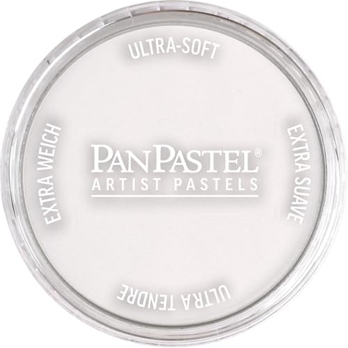 PanPastel Artist Pastels by GOLDEN, Pearl Medium White (Coarse), 2.44” / 62mm Pan Diameter, Professional Artist Pastels, Unique Pan Format (cake-like) - color: Pearl Medium - White COARSE