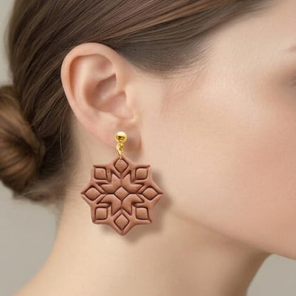 Xaekicr 11 Pcs Mandala Polymer Clay Cutters - Geometric Flower & Boho Shape Jewelry Making Tools for Earrings, Pendants & DIY Crafts, Soft Clay Molds - color: 2D color