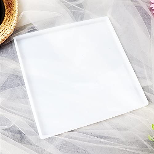 Large Silicone Resin Tray Molds Kit, 2 PCS Big and Thick Rectangle Square Agate Geode Board Molds for Serving Board Jewelry Storage Storage Tray Platter Concrete Cement Clay - color: 2Pack(Rectangle10"x6"+Square10")