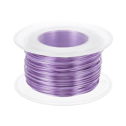 PATIKIL 20 Gauge 0.8mm Aluminum Craft Wire, 98.4 Ft Metal Wire Armature Bendable Wire for Jewelry Making Metal Wrap DIY, Light Purple - color: Light Purple, size: 0.8 mm x 30 m