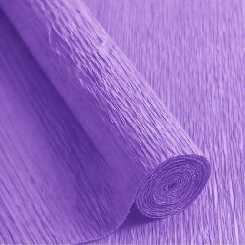 Crepe Paper Roll 8.2ft Long 17 Inch Wide for Wedding Ceremony Various Large Festivals Decoration (27-Violet) - color: 27-Violet
