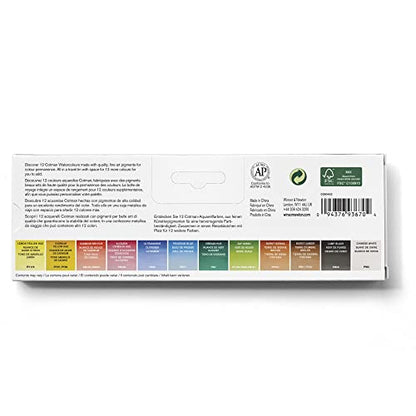 Winsor & Newton Cotman Watercolor Paint Set, 12 HP Customisable Travel Tin - style: 12 Half Pan Travel Tin