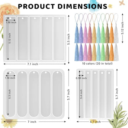 Bookmarks Silicone Mold for DIY Epoxy Resin Casting Crafts Making Supplies