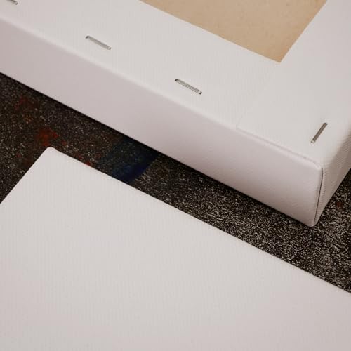PHOENIX 9x12 Inch 3 Pack Gallery Canvas - 1.5 in Thick Canvases for Painting - Deep Edge 100% Cotton 11 Oz. Gesso Primed White Blank Professional Canvas Oil & Acrylic Paints - size: 9"x12", style: Gallery
