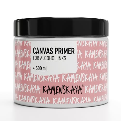 KAMENSKAYA White Acrylic Gesso Primer for Alcohol Ink Painting on Canvases,16.9 fl oz (500 ml) - color: White, size: 16.9 Fl Oz (Pack of 1)