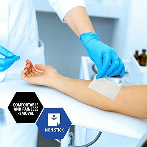 MED PRIDE Sterile Non Stick Pads for Wounds Non-Adherent Highly Absorbent Painless Removal Individually Wrapped (2x3 Inch (Pack of 100)) - size: 2x3 Inch (Pack of 100)