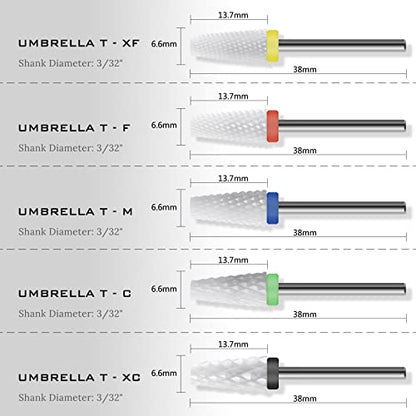 Ceramic Nail Drill Bit 10Pcs-3/32 Nail Drill Bits for Acrylic Nails,Professional Electric Nail Drill for Crystal Nail Extension Nail Removal,The Short Handle Does Not Shake., 1.0 Count - size: Combo 04