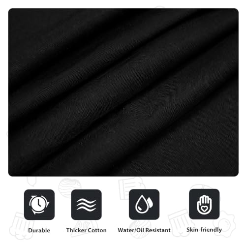 VALOME 2 Pack Kitchen Aprons with Pockets, Cooking Chef Apron for Men Women | Adjustable Neck Strap, Unisex Bib Soft Aprons, Cotton-Blend, for Grilling Cooking Gardening Baking - color: Pure Black & Black