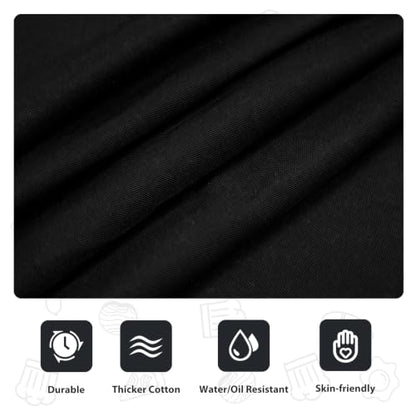 VALOME 2 Pack Kitchen Aprons with Pockets, Cooking Chef Apron for Men Women | Adjustable Neck Strap, Unisex Bib Soft Aprons, Cotton-Blend, for Grilling Cooking Gardening Baking - color: Pure Black & Black