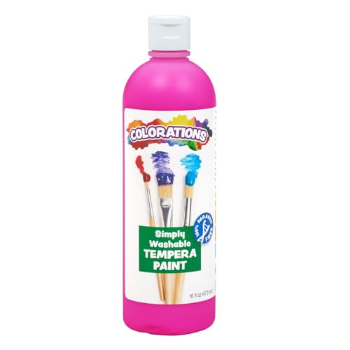 Colorations WSTMA Washable Tempera Paint, 16 fl oz, Magenta, Non Toxic, Vibrant, Bold, Kids Paint, Craft, Hobby, Fun, Art Supplies - color: Magenta