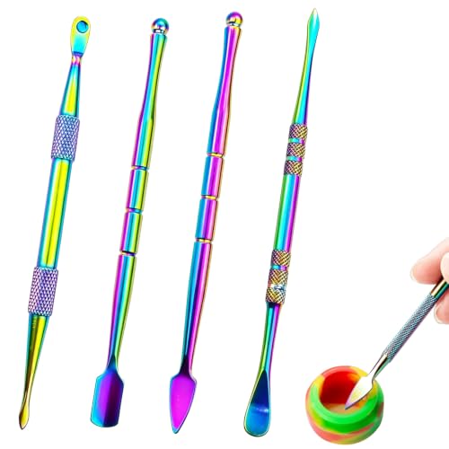 4 Pack Stainless Steel Wax Carving Tools Set Double-Ended for Clay | Double-ended stainless steel wax carving & clay sculpting tools. Ideal for pottery modeling, shaping, craft projects.